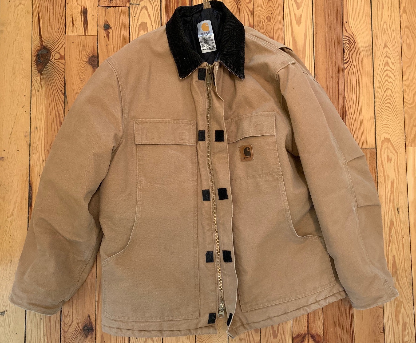 Carhartt sandstone traditional coat, arctic quilt lined, size L, USA ...