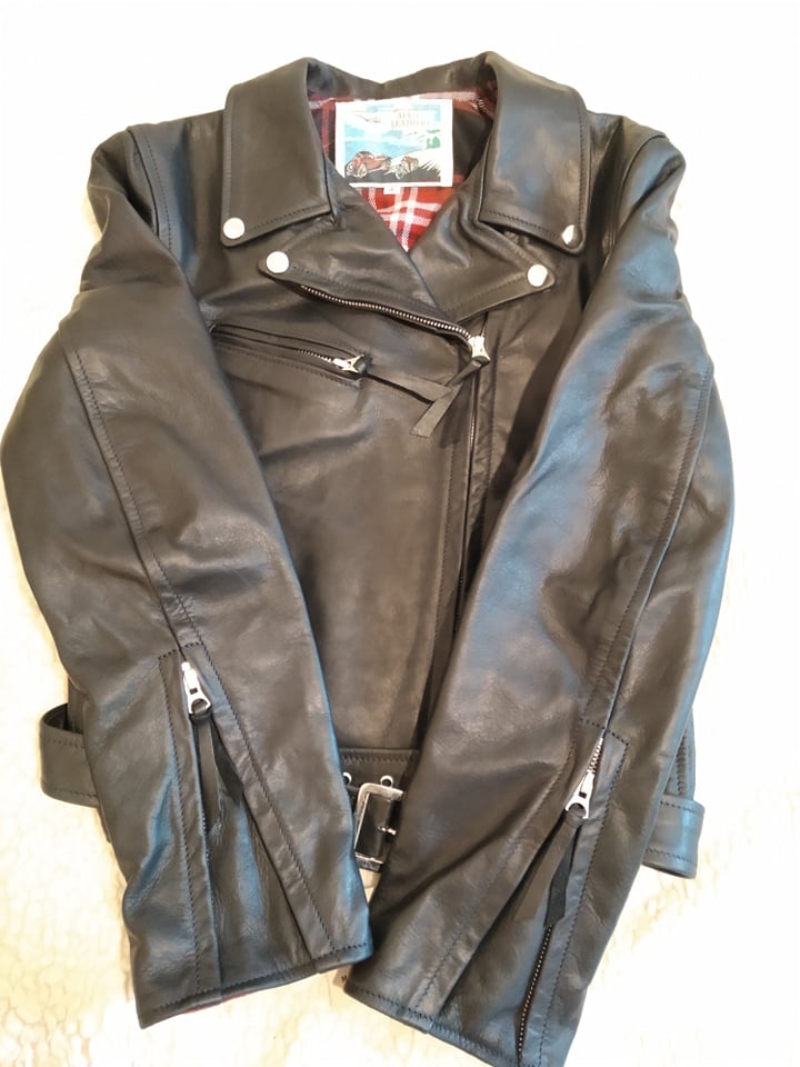 Aero Ladies Motorcycle Jacket - Size 4, Black Italian Horsehide - £350 ...