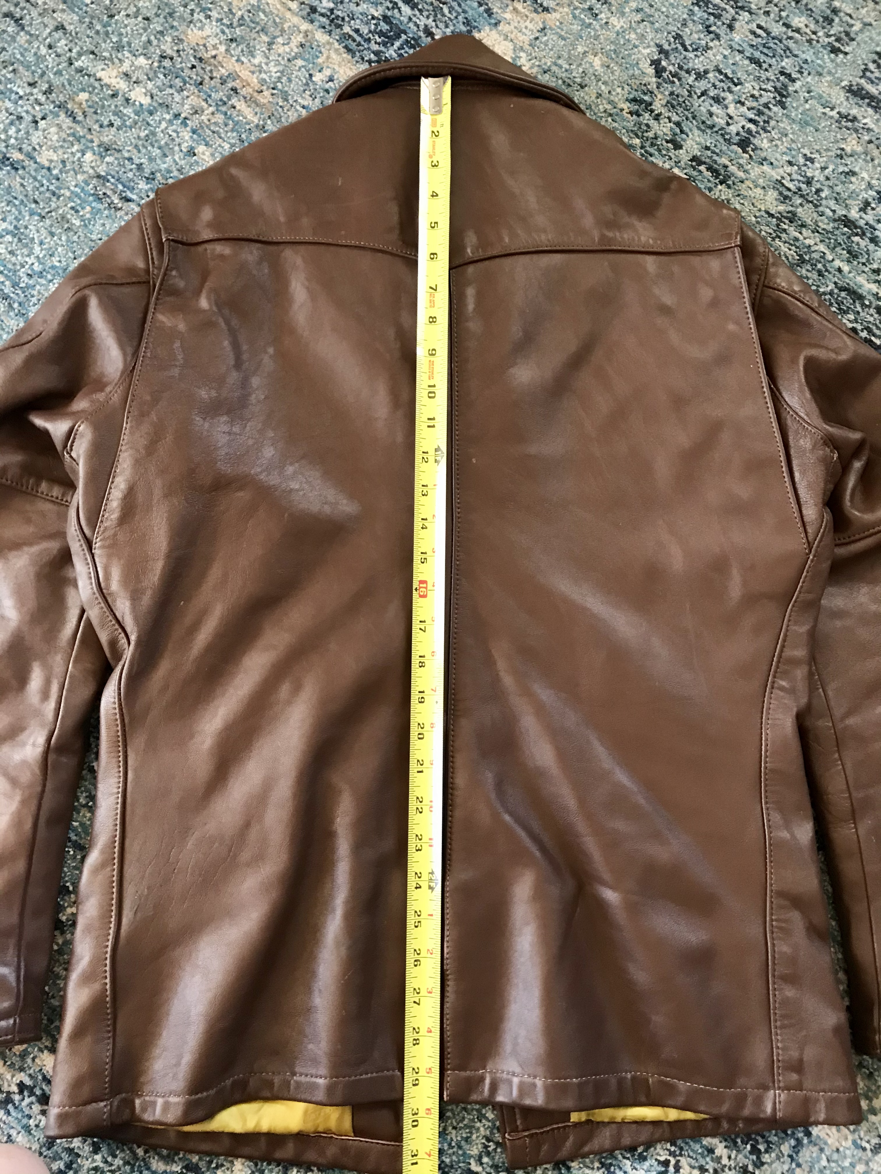 Vintage Brown Bates Leather Jacket w Collar Sz 42/44 | The Fedora Lounge