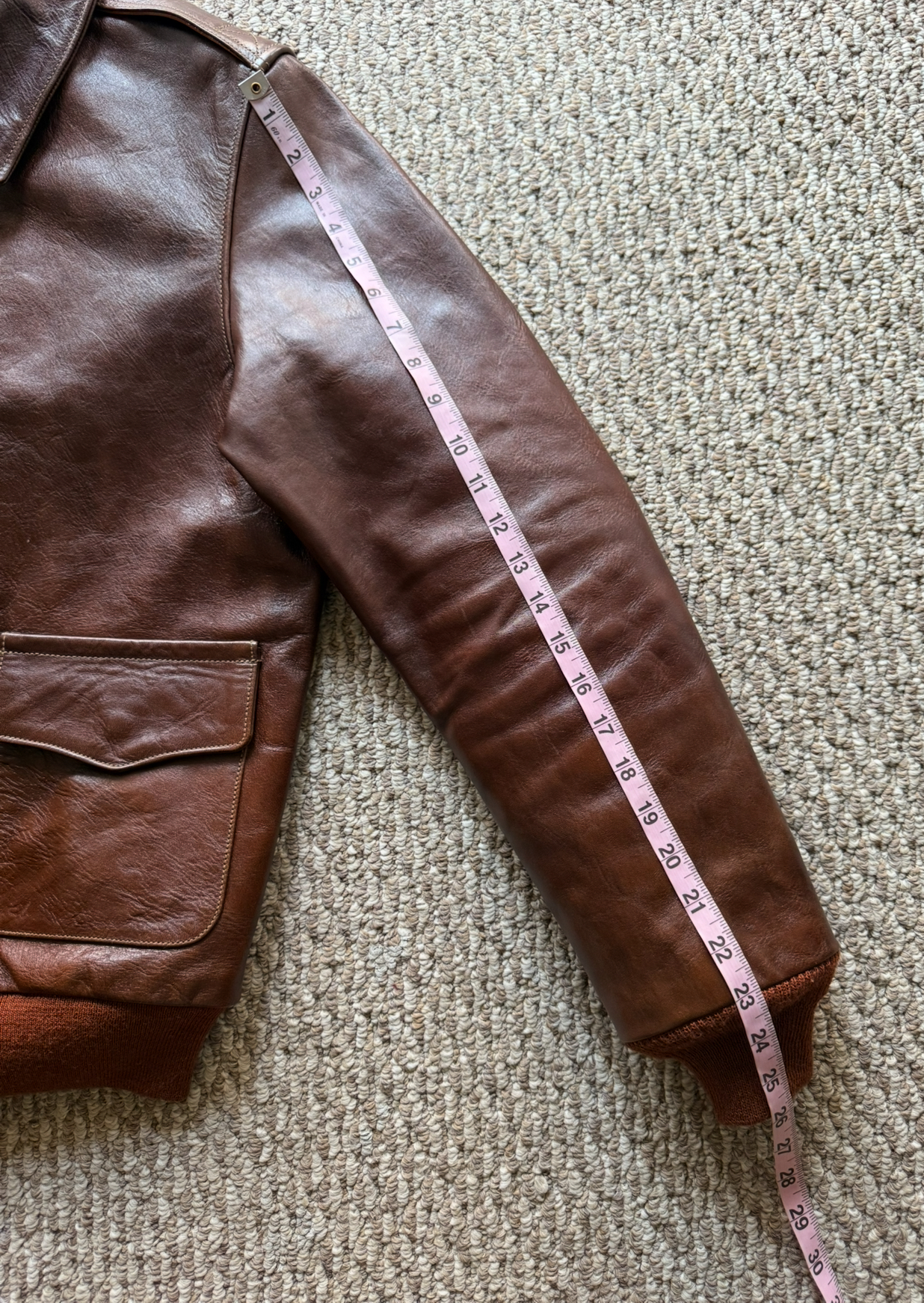 Rainbow Country Type A-2 Tobacco Brown Horsehide Size 42 | The