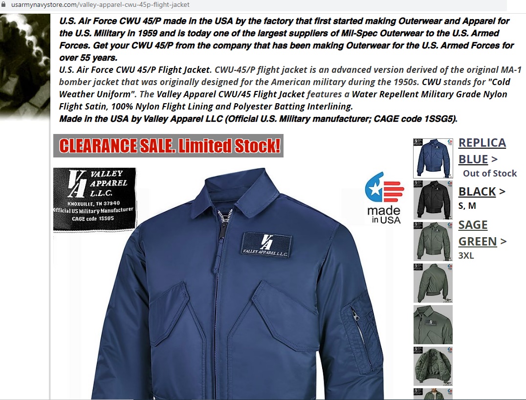 Alpha Nylon CWU 45-P USA Made Civvy Jackets | The Fedora Lounge