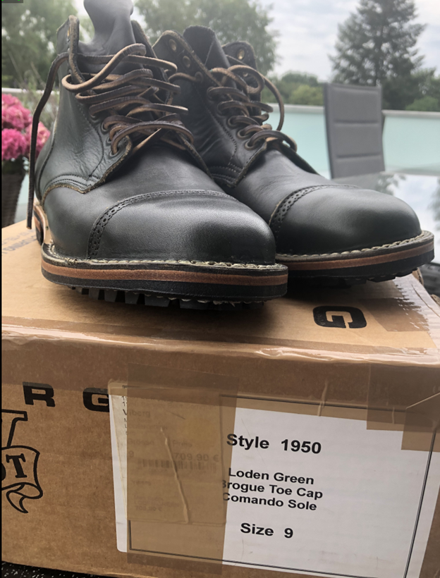 FS Viberg Loden Green Style 1950 Service Boots Size 9 NEW The Fedora Lounge