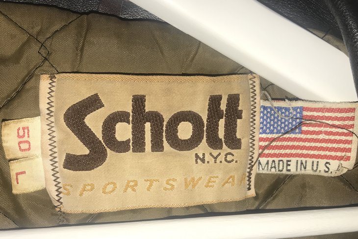 FS Schott NYC Sportswear label size 50 L $200 shipped Cross Zip perfecto