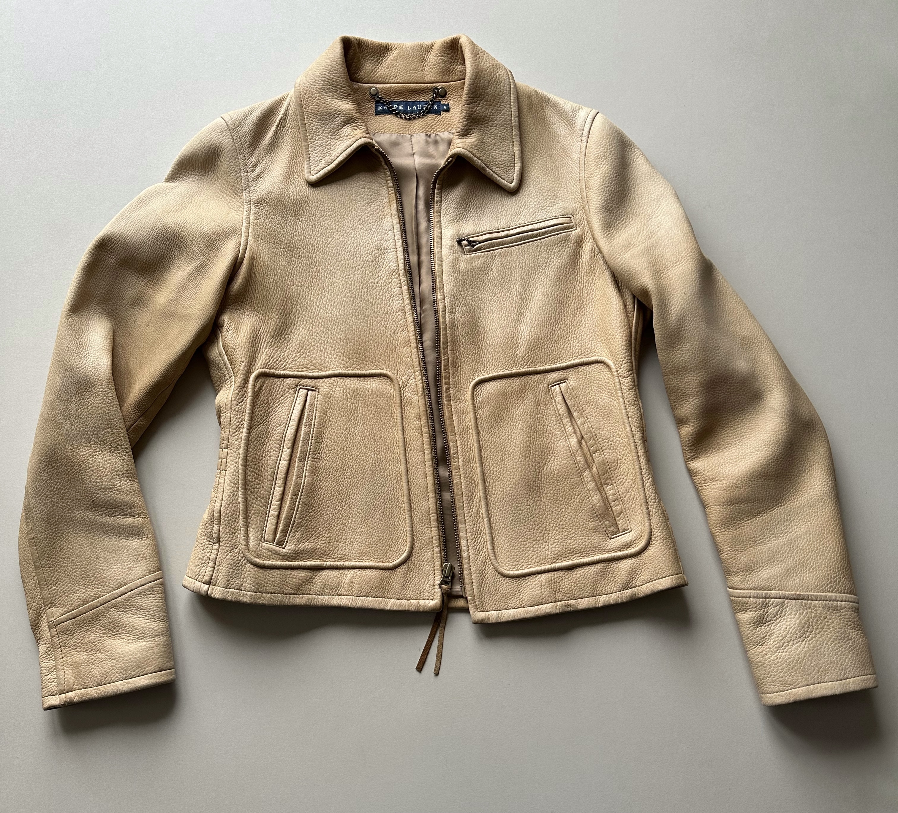 Vintage ralph 2025 lauren leather jacket