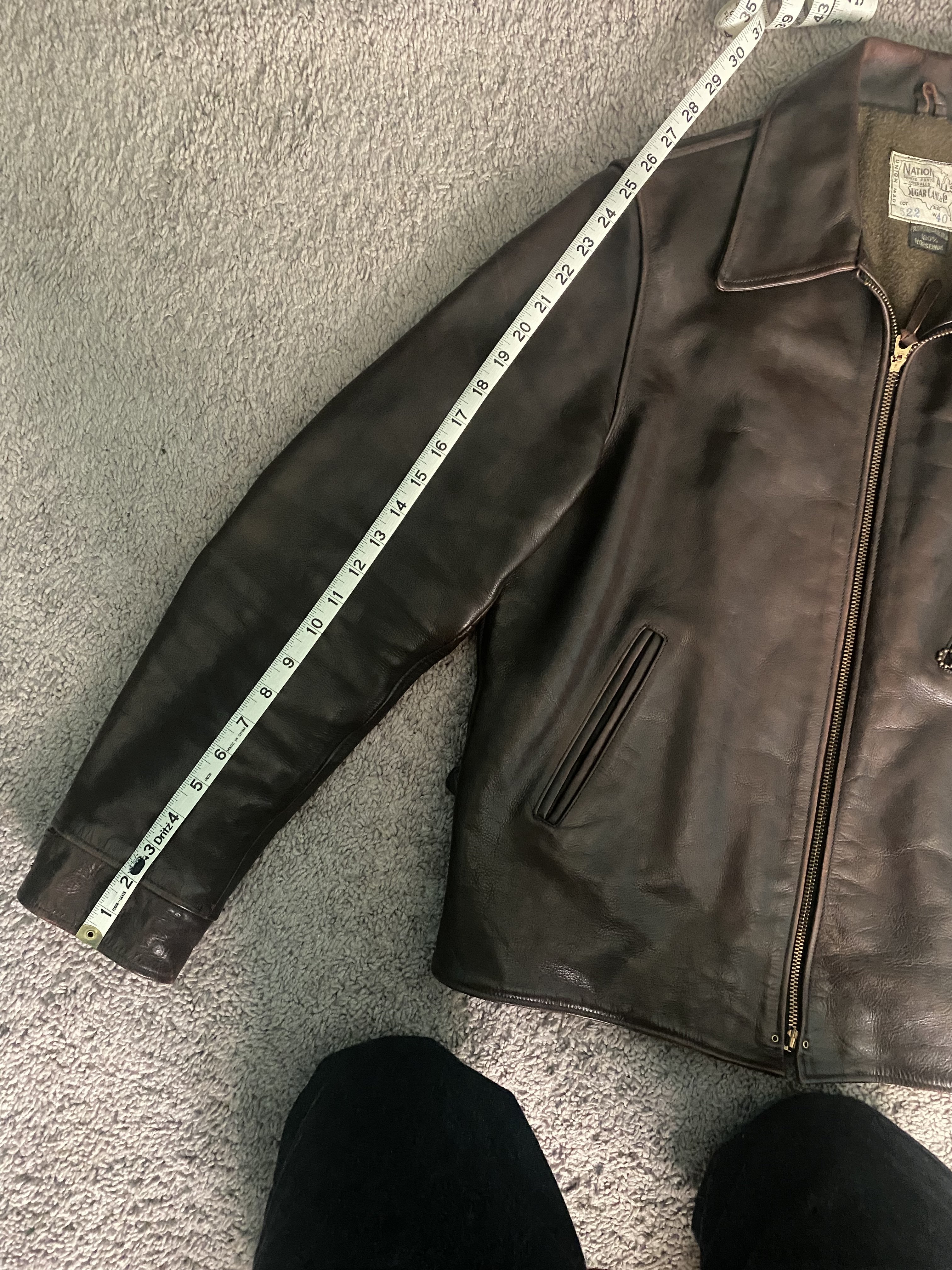 FS: Sugar Cane SC80522 FQ Horsehide Sports Jacket (Half Belt