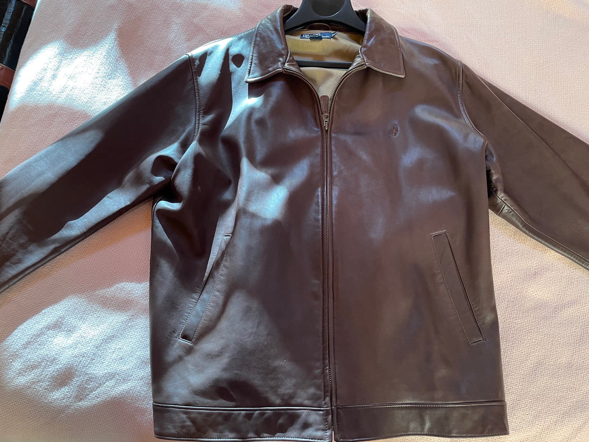 Polo lambskin hotsell leather jacket
