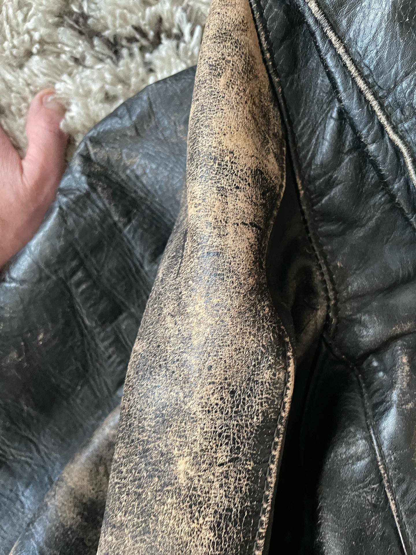 Can someone post pictures of a dry but not cracked leather jacket that needs conditioner vs one that does not need it The Fedora Lounge