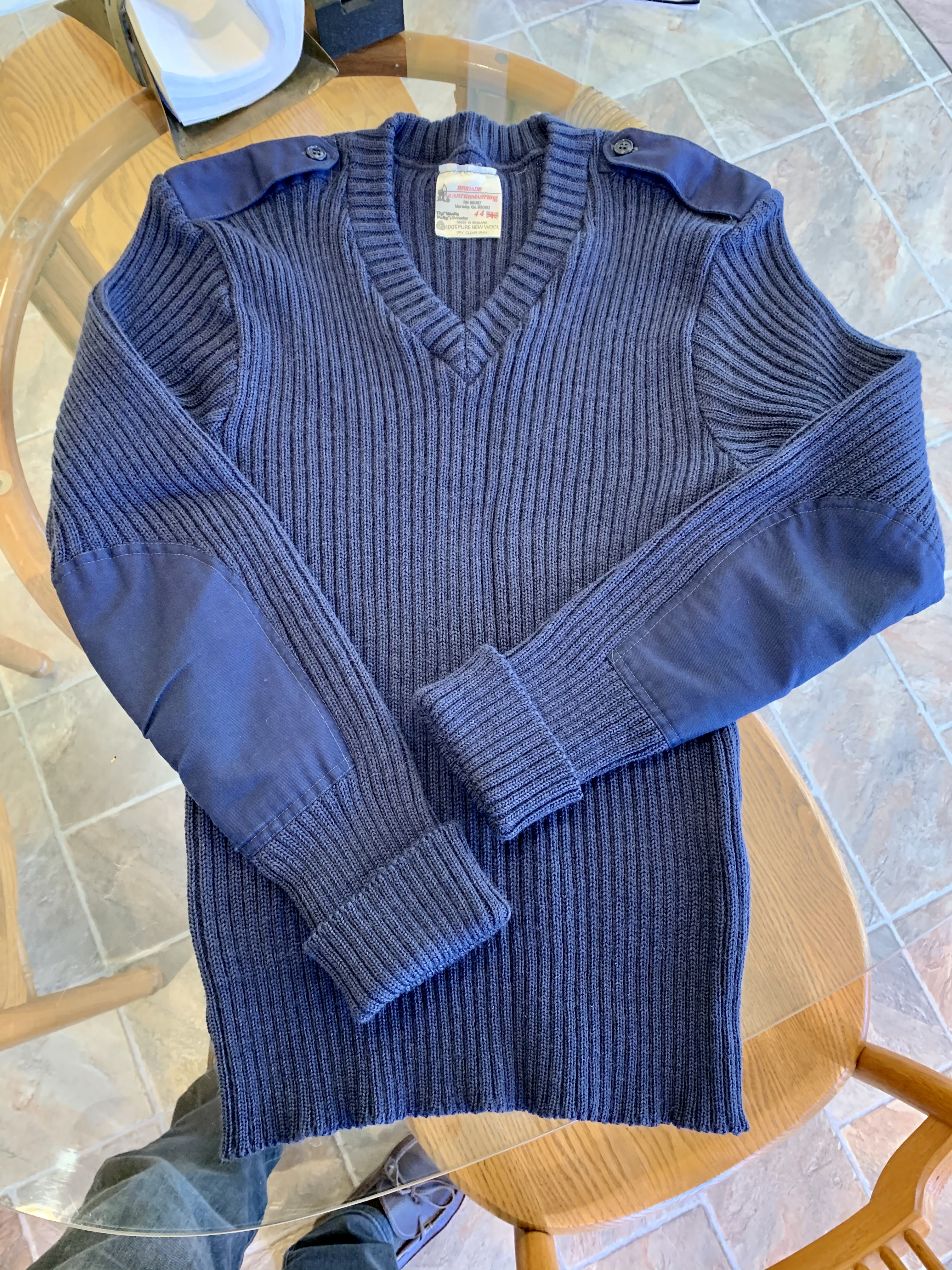 Wooly Pully sweater. Size 44. Made in England. The Fedora Lounge
