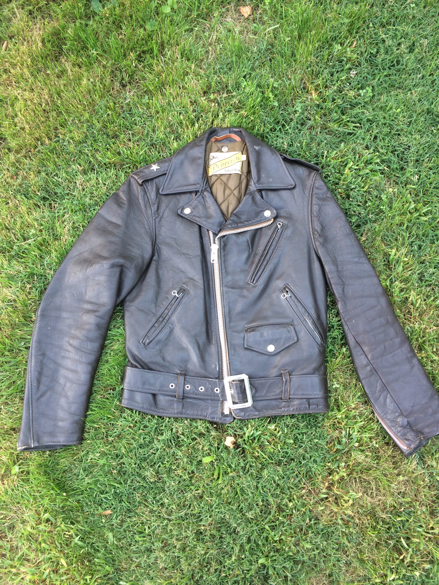 Vintage Schott Perfecto One Star Brown Steerhide Jacket The Fedora Lounge