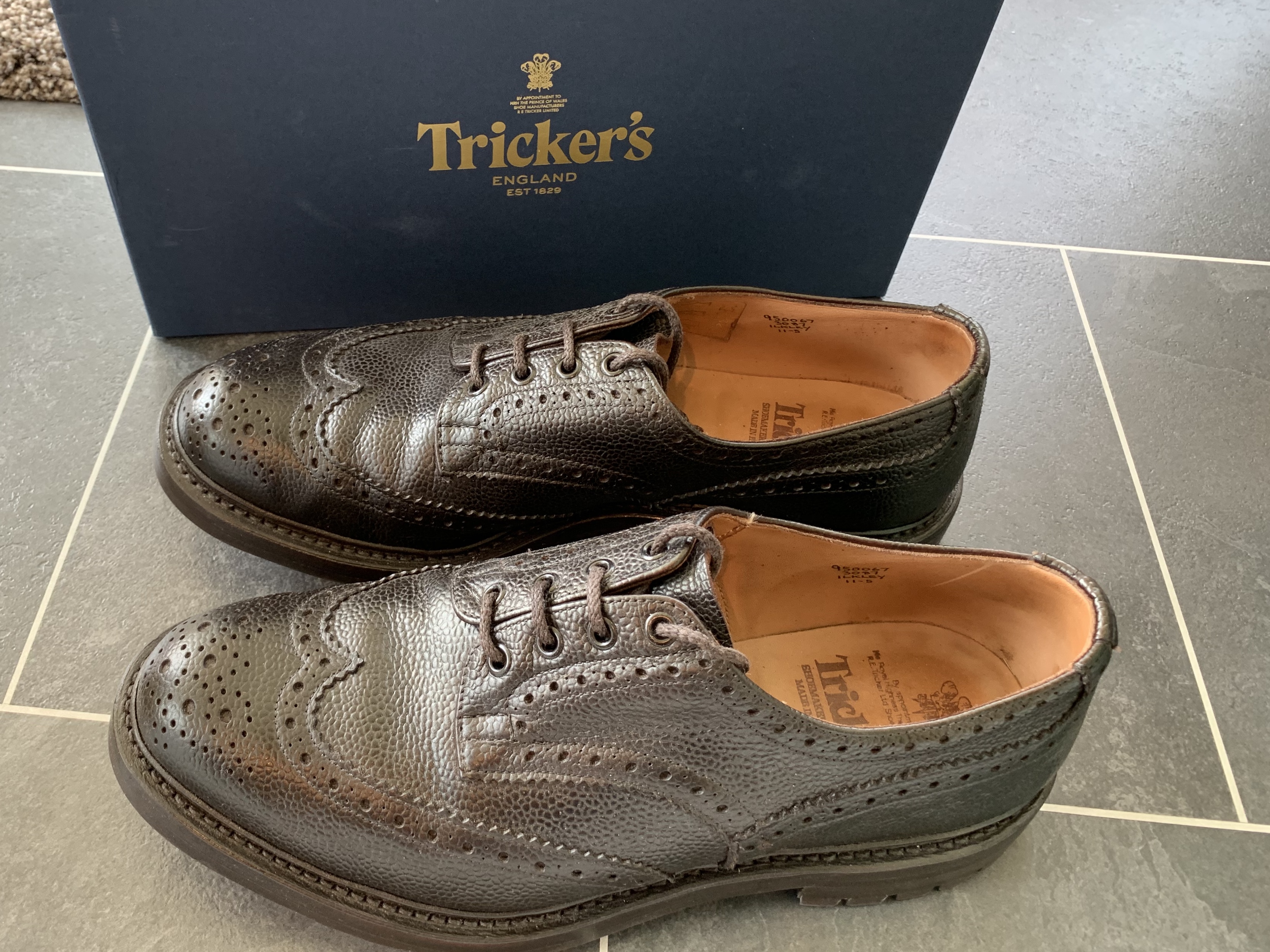 For Sale - Trickers Ilkley Country Shoe UK 11 Brown Zug Grain 