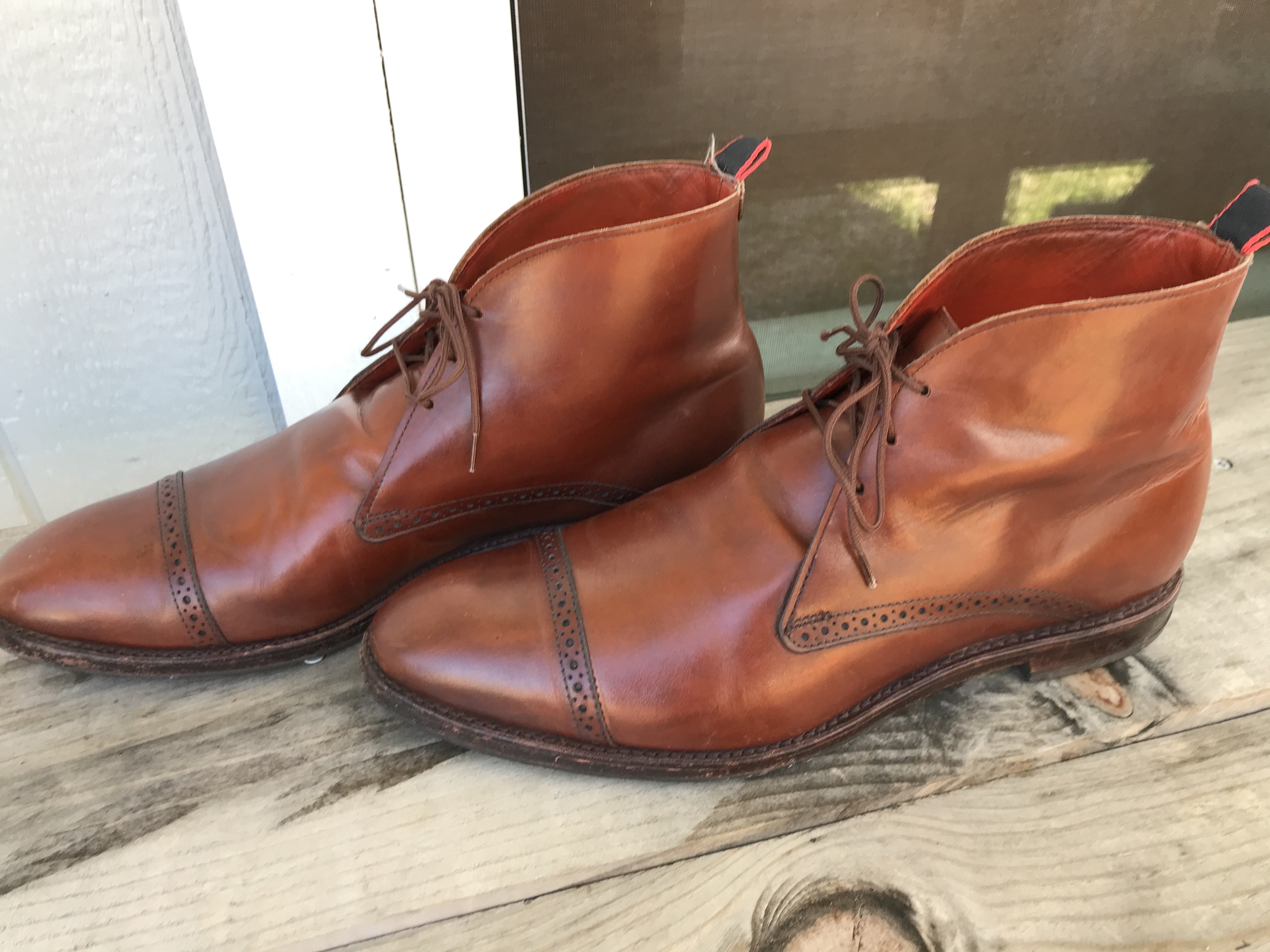 FS Allen Edmonds Bleecker Street Men s Dark Chili Full Grain Calfskin Boot 11 D SOLD The Fedora Lounge