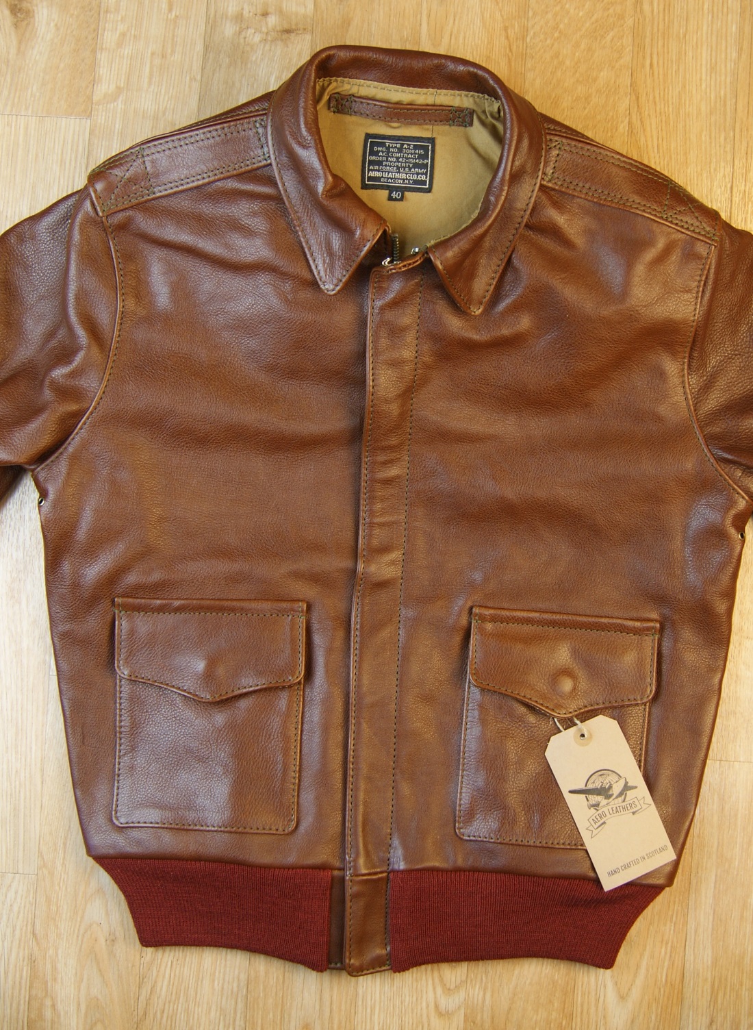 Aero 15142 A-2 Russet Vicenza Horsehide UD4 front.jpg