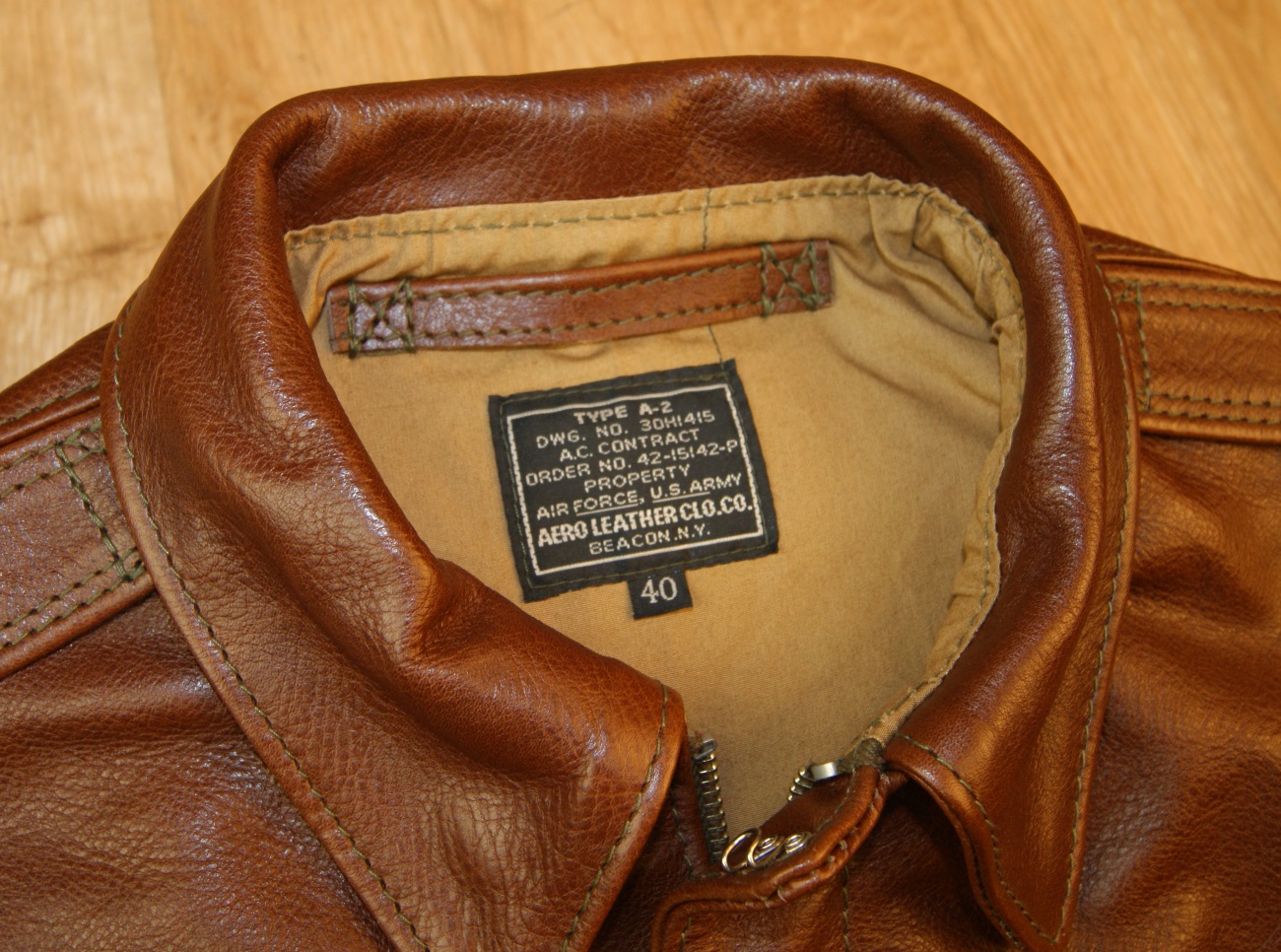 Aero 15142 A-2 Russet Vicenza Horsehide UD4 tag.jpg