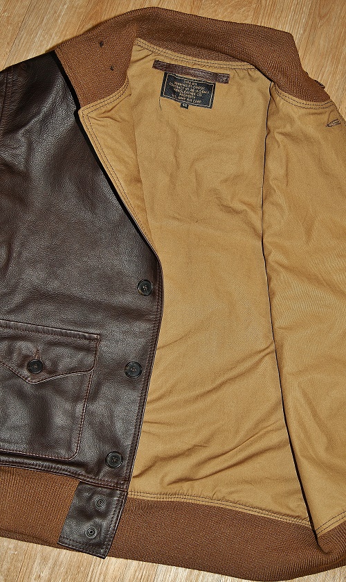 Aero A-1 Battered Brown Steerhide tan lining.jpg