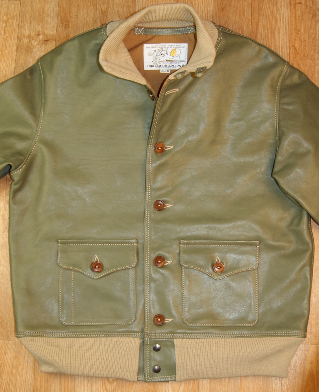 Aero A-1 Olive Vicenza Horsehide 9QC front.jpg