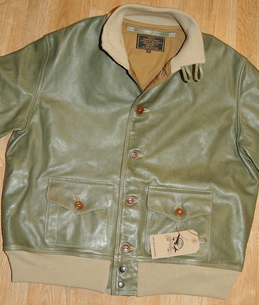 Aero A-1 Olive Vicenza Horsehide front.jpg
