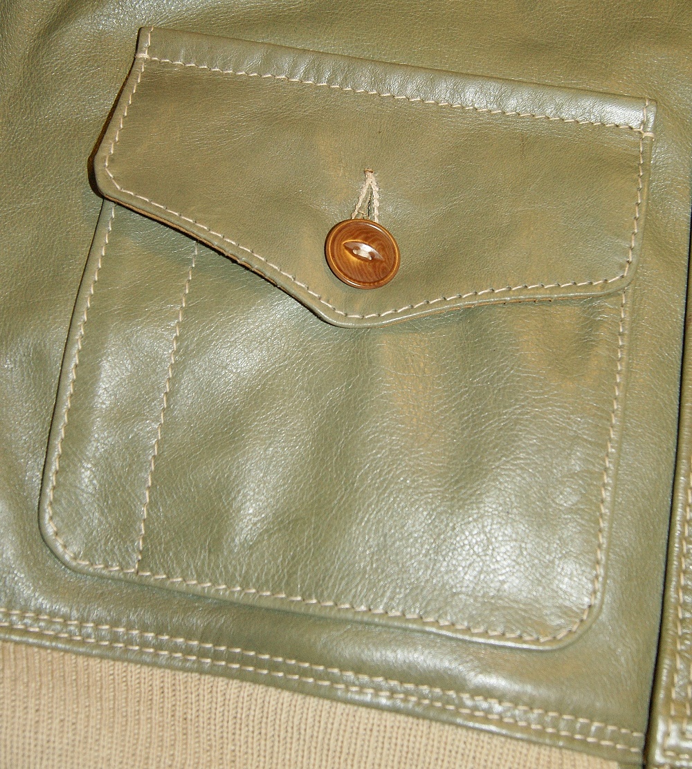 Aero A-1 Olive Vicenza Horsehide patch pocket.jpg