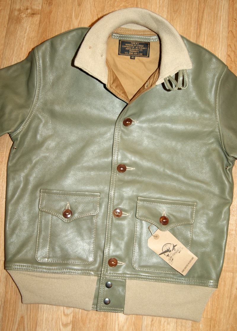 Aero A-1 Olive Vicenza Horsehide YQ9 front.jpg
