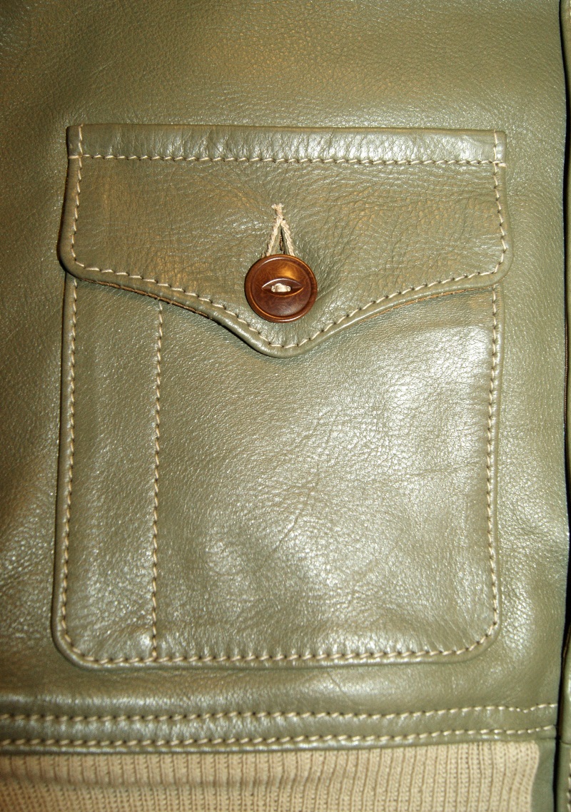 Aero A-1 Olive Vicenza Horsehide YQ9 patch pocket.jpg