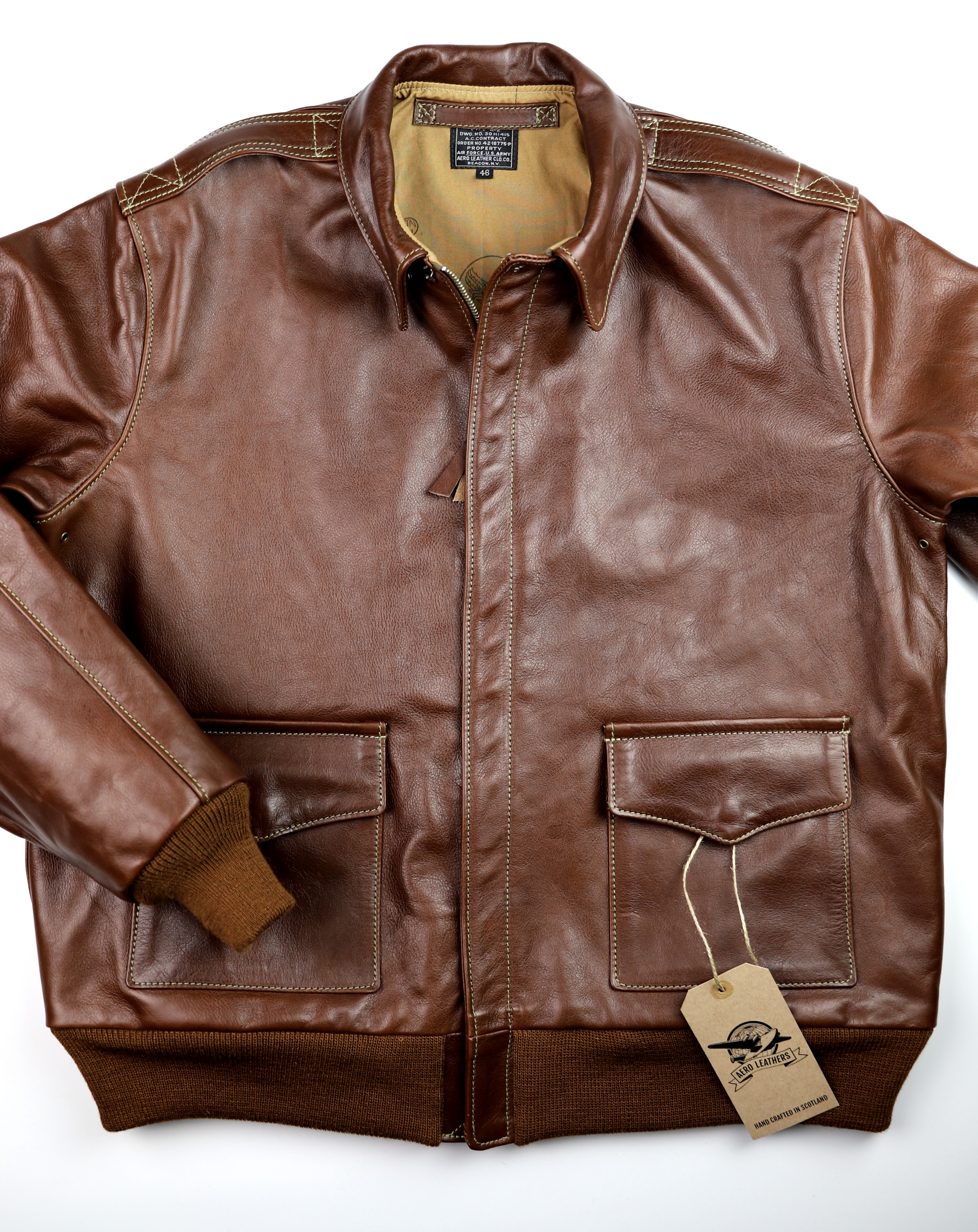 Aero A-2 18775 Russet Vicenza Horsehide SG3 front.jpg