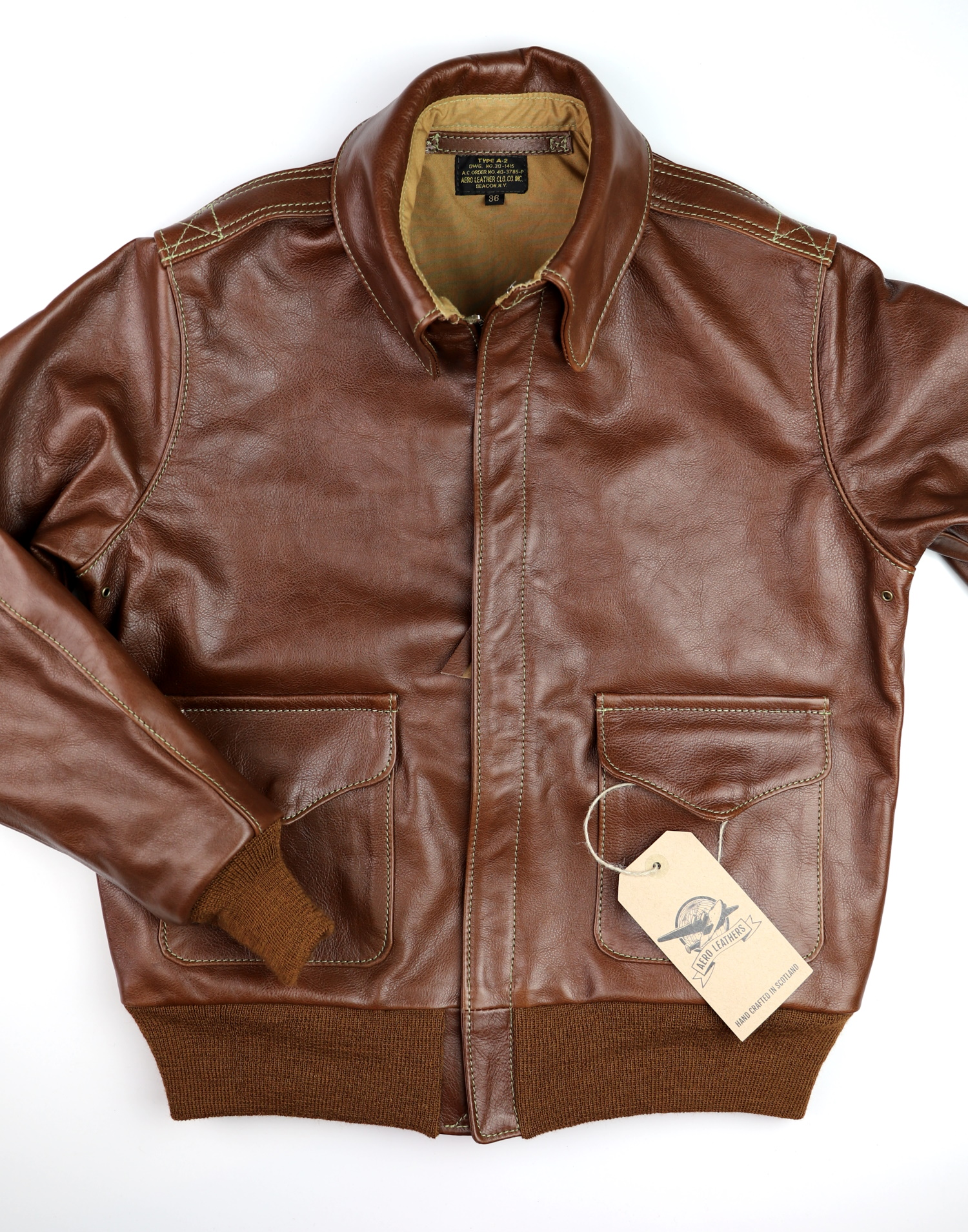Aero A-2 40-3785-P Russet Vicenza Horsehide XBA3 front.jpg