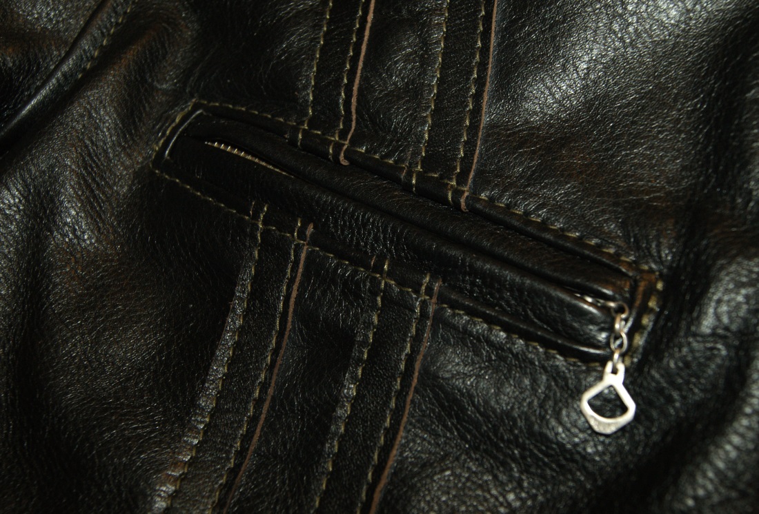 Aero Board Racer with Striped Blackened Brown Vicenza Horsehide chest pocket.jpg
