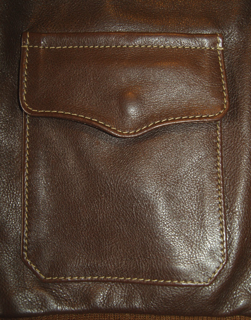Aero Bronco A-2 Seal Vicenza Horsehide size 42 82D patch pocket.jpg