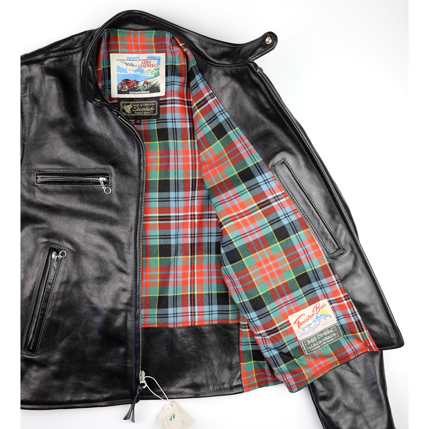 Aero Cafe Racer Black Badalassi Cowhide T6V Kidd Ancient tartan lining.jpg