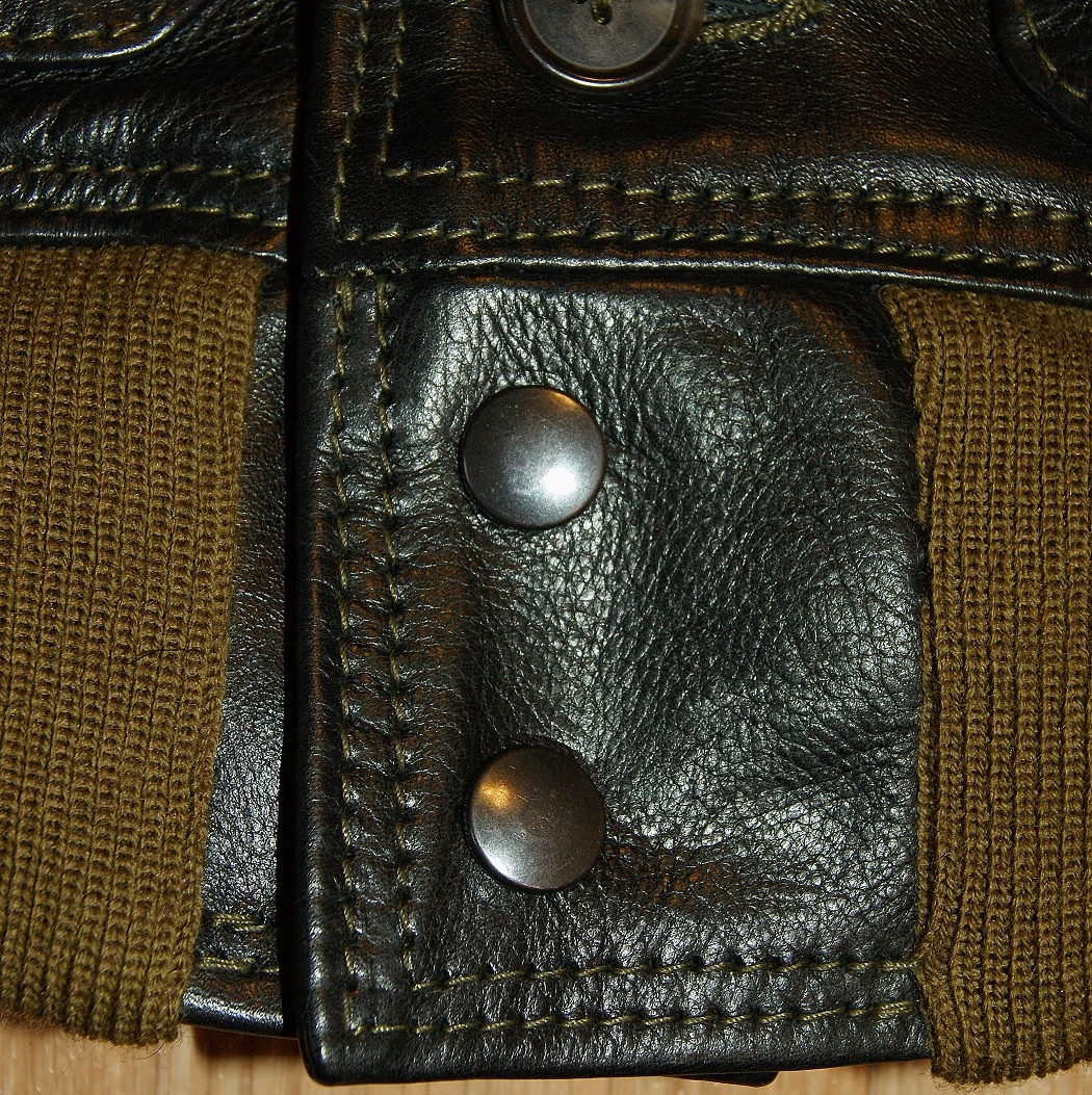 Aero Modified Collar A-1 Black Vicenza Horsehide snaps.jpg