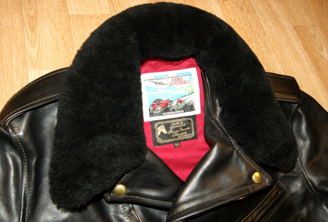 Aero Motorcycle Jacket Black CXL FQHH fur collar.jpg