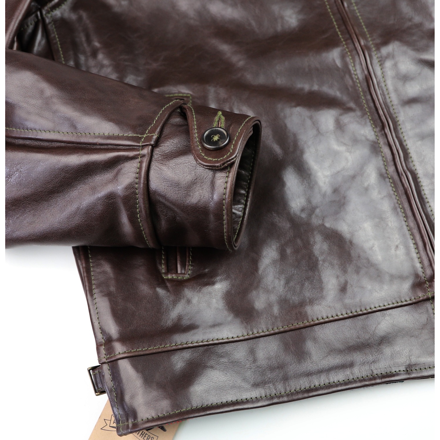 Aero Premier Highwayman Chestnut Badalassi Cowhide Z9H button cuff.jpg