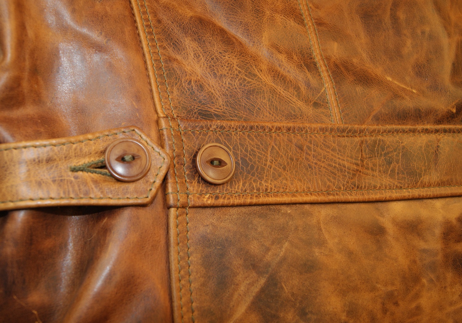 Aero Premier Work Coat Battered Tan button cinch.jpg