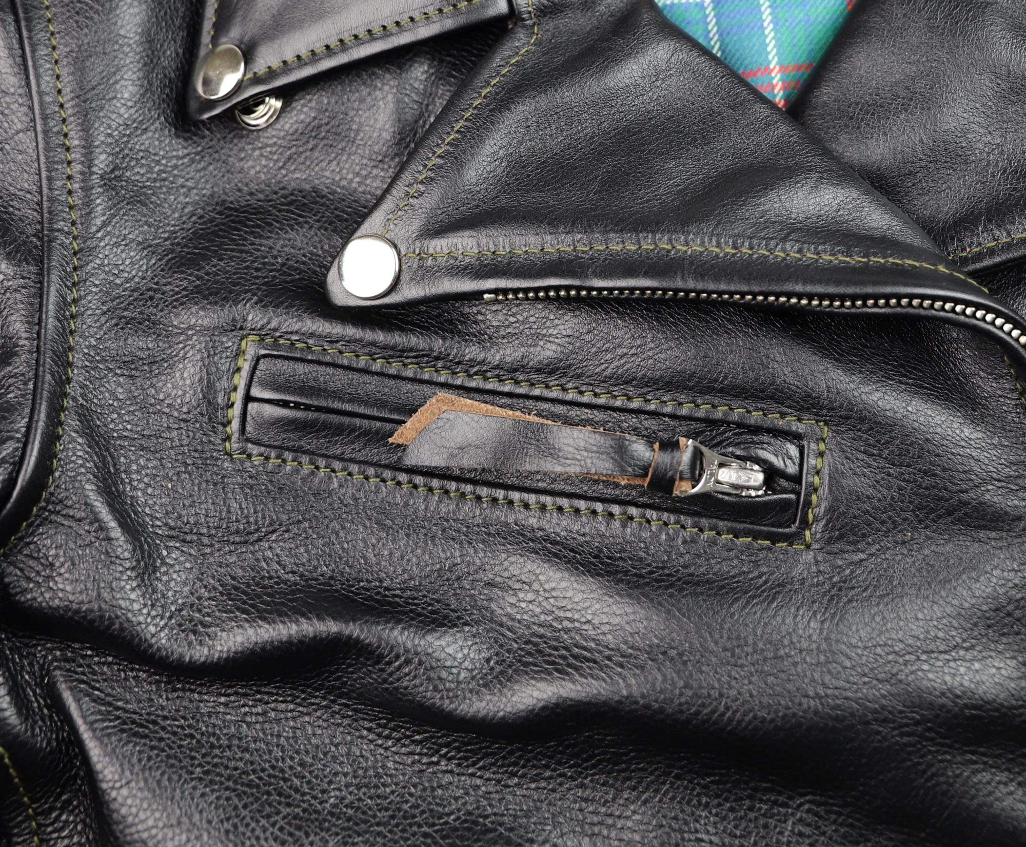 Aero Women's Motorcycle Jacket Blackened Brown Vicenza EKN2 chest pocket.jpg