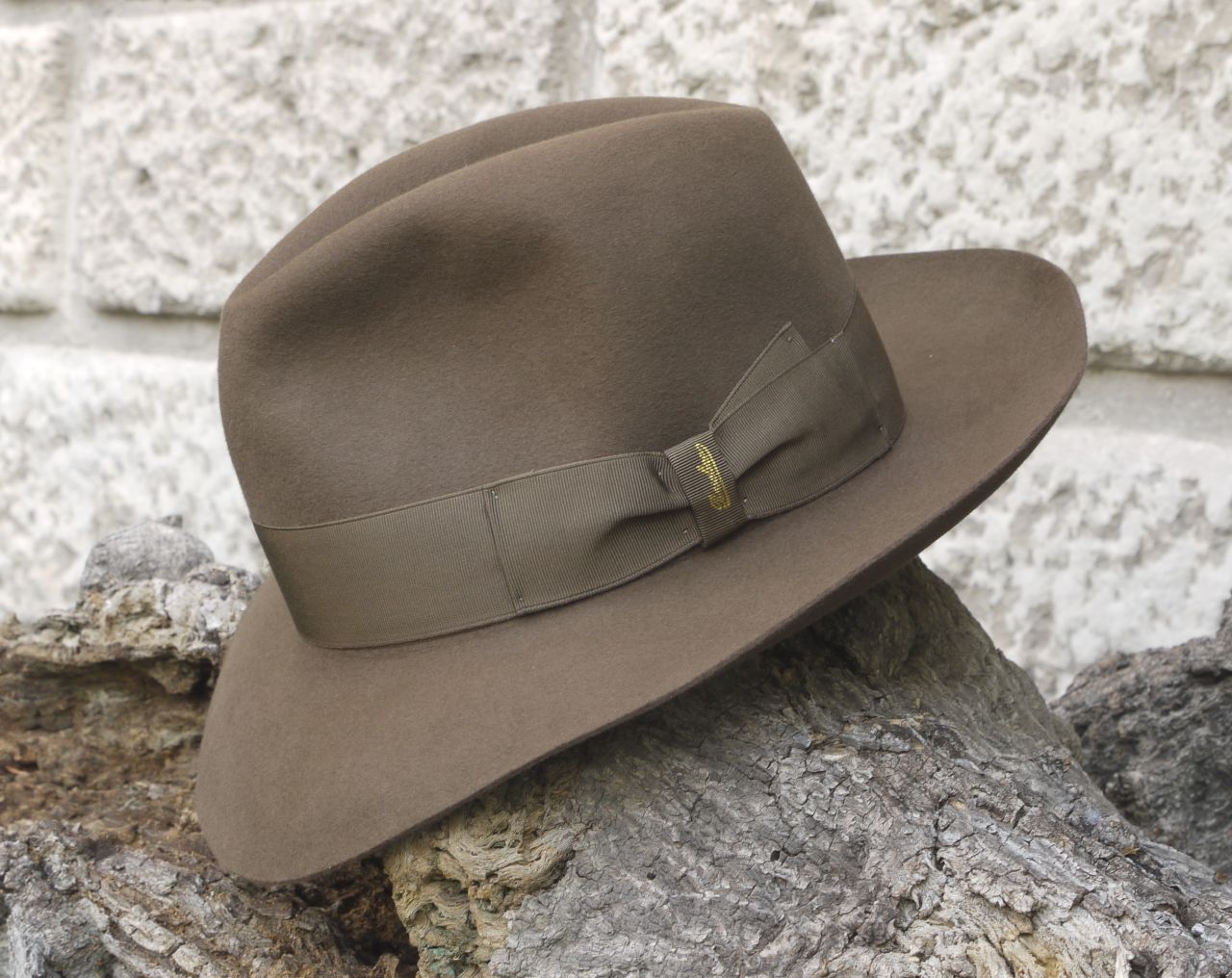 Borsalino Qualità Superiore Brown-Greenish size 60 or 7 1/2 US