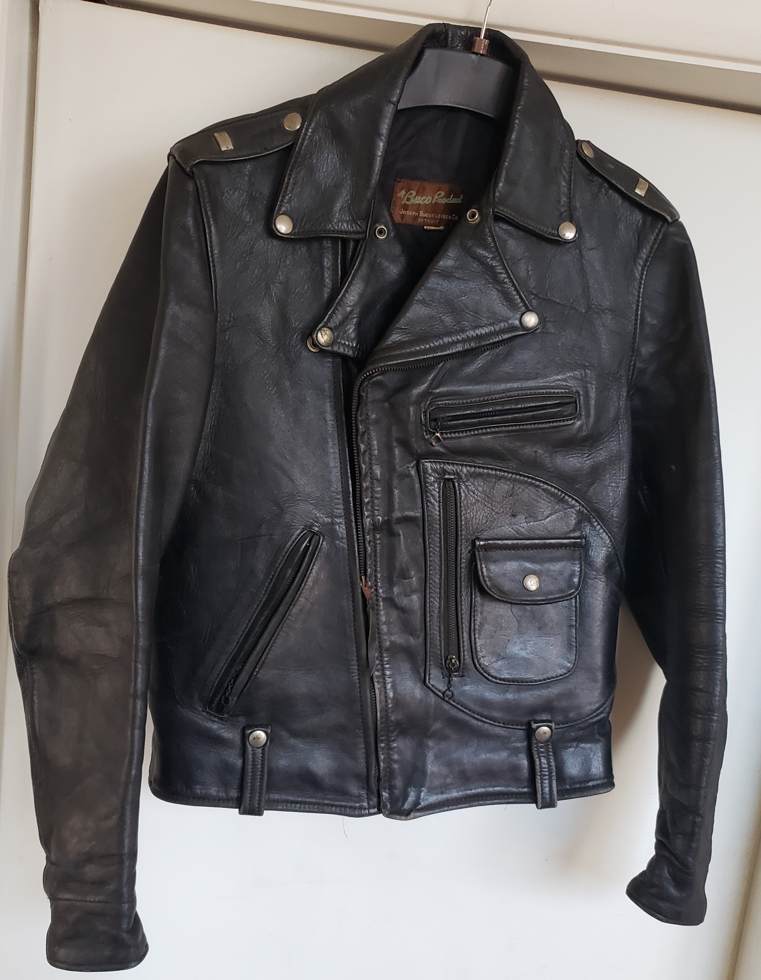 Buco Late 40's to early 50's J23 or J24 Horsehide ? 40 Black Jacket ...