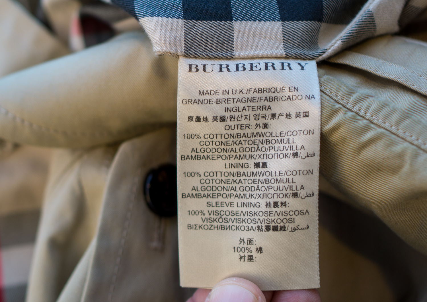 burberry size 44