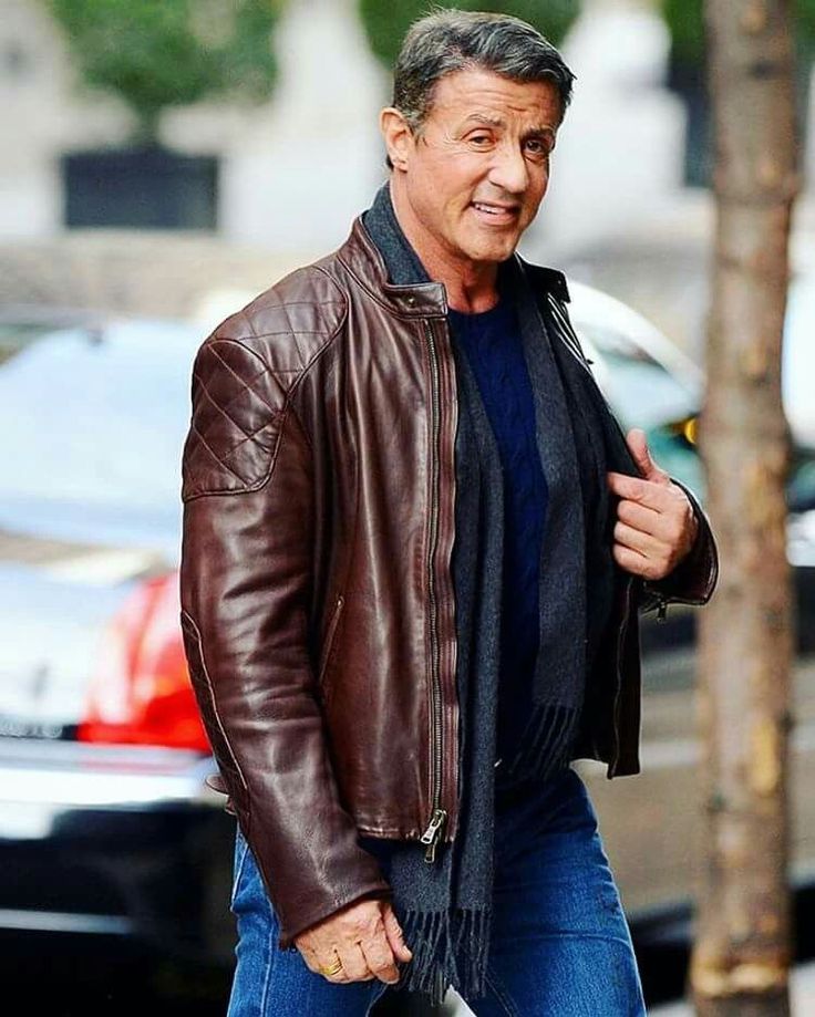 Celebrities wearing leather jackets 2025