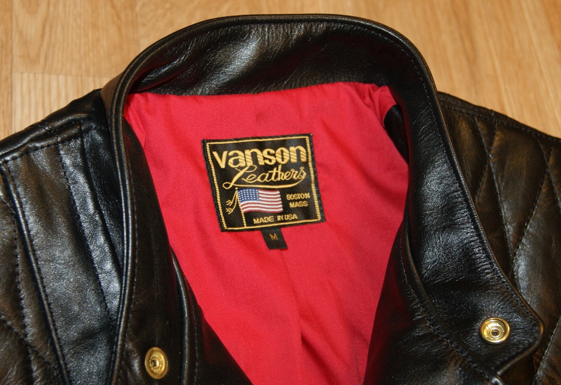 Custom Vanson Chopper red rayon lining tag.jpg