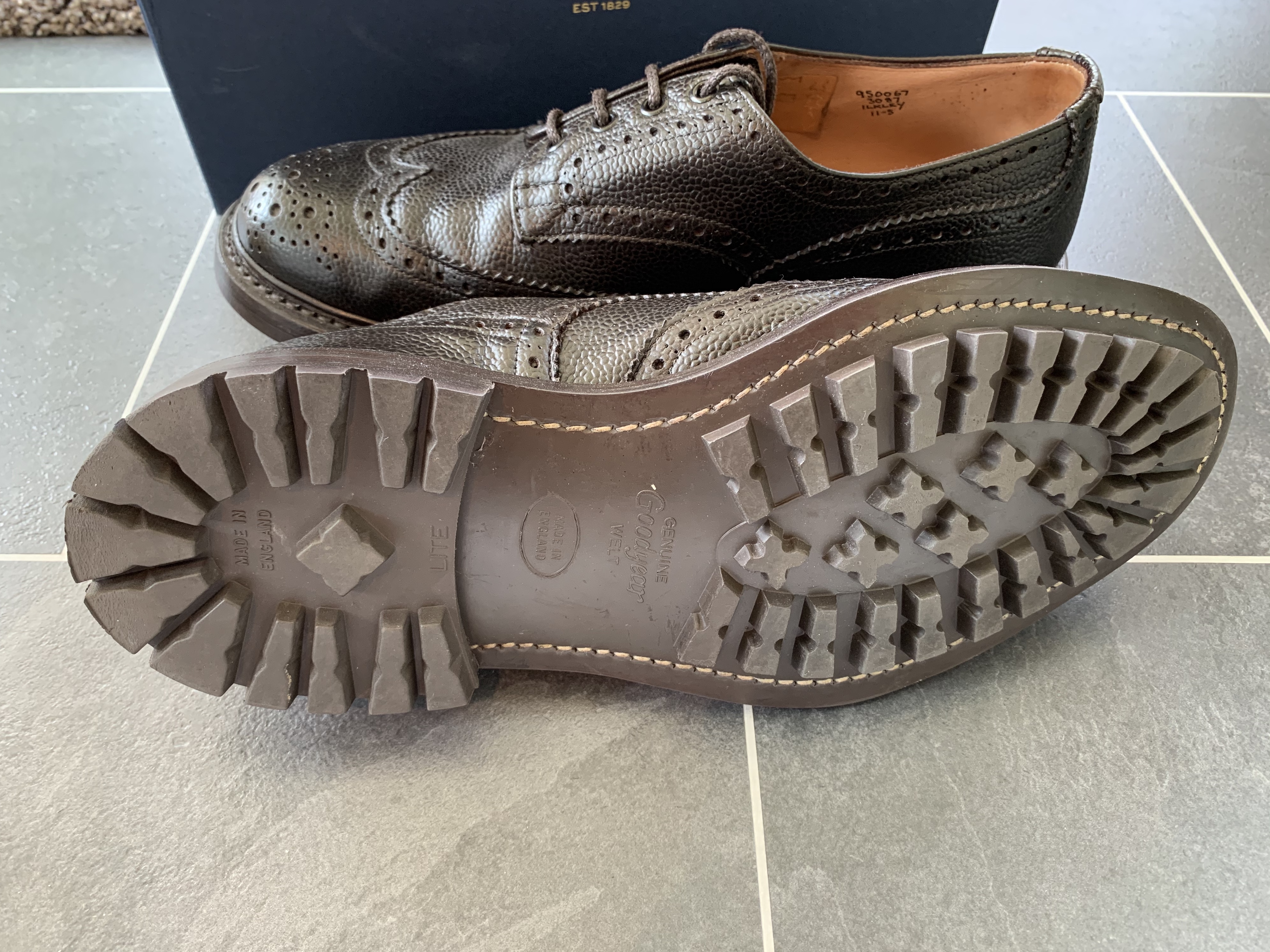 For Sale - Trickers Ilkley Country Shoe UK 11 Brown Zug Grain 