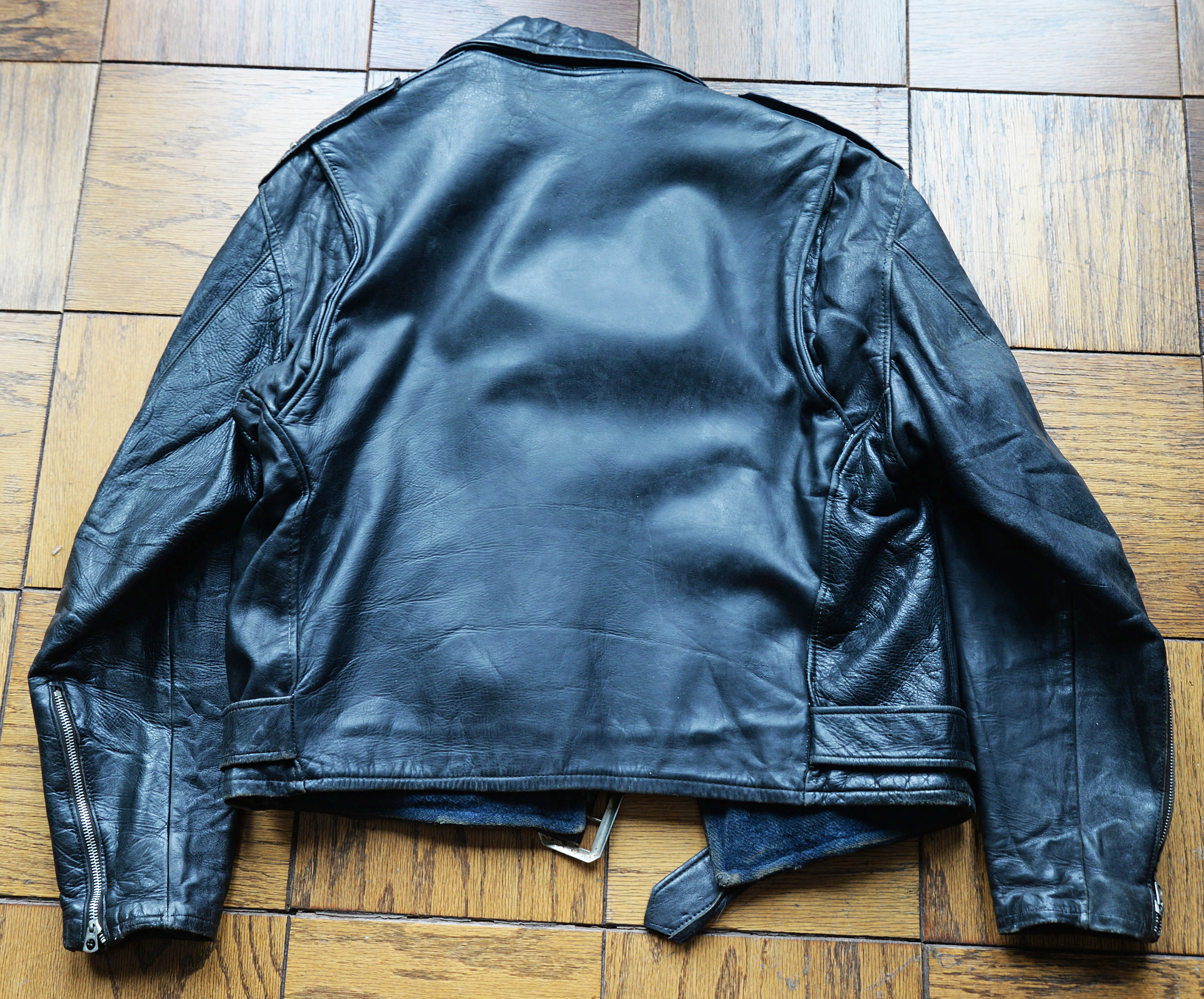 Kit Karson by Wolf 1950s Horsehide Jacket, Crown Zipper, Large