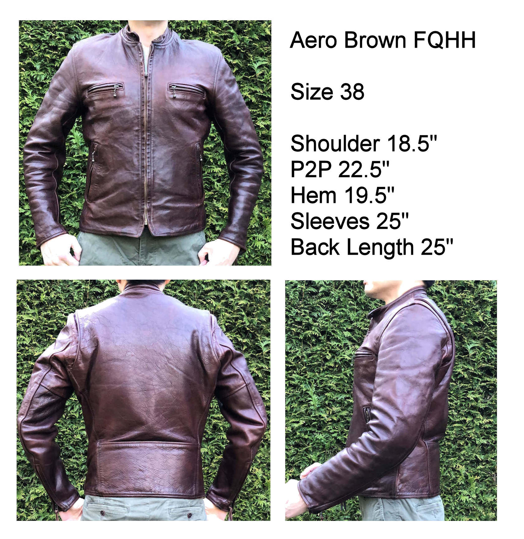 aero leather cafe racer 2ポケット 38-
