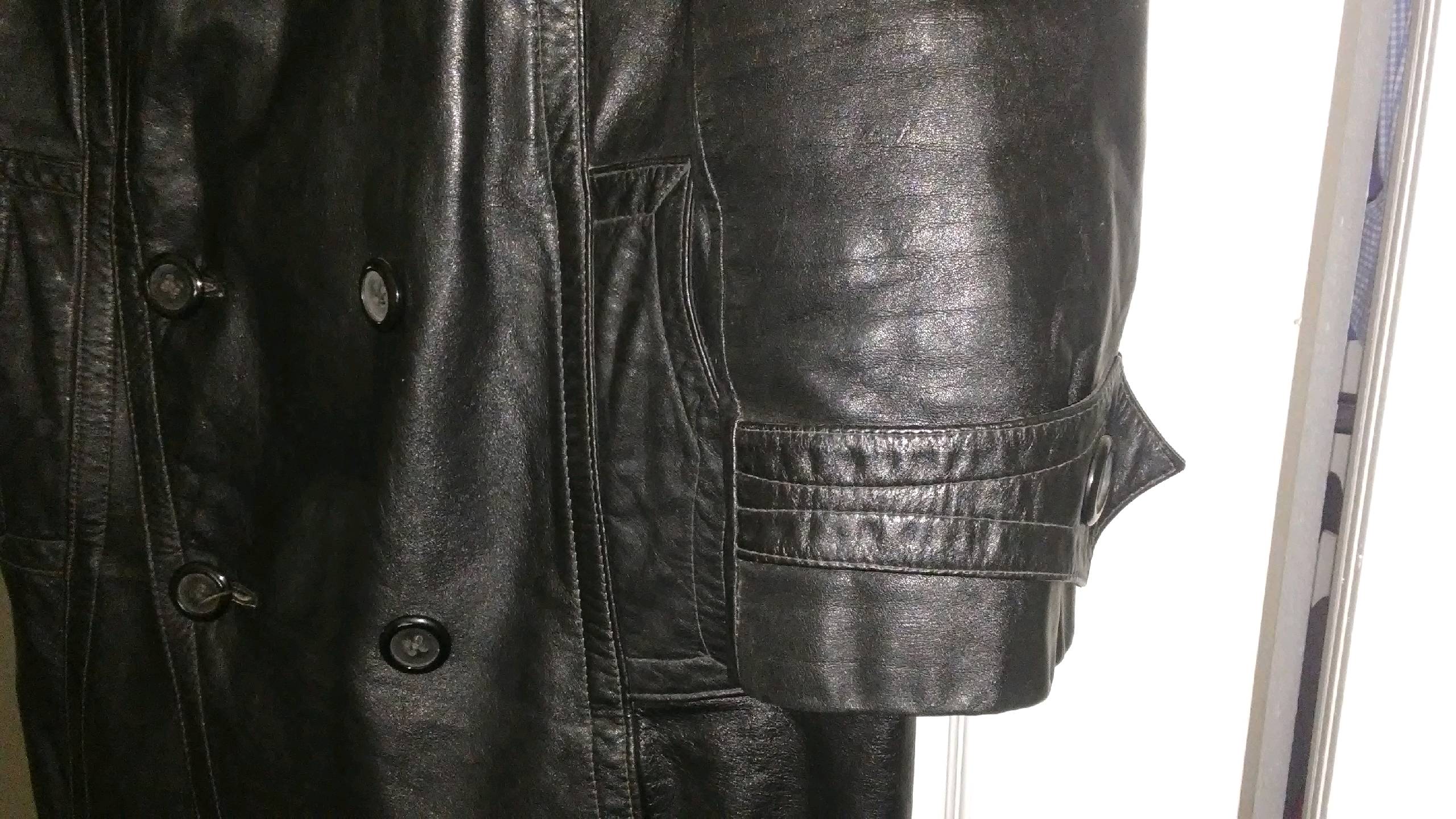 german black leather trench coat