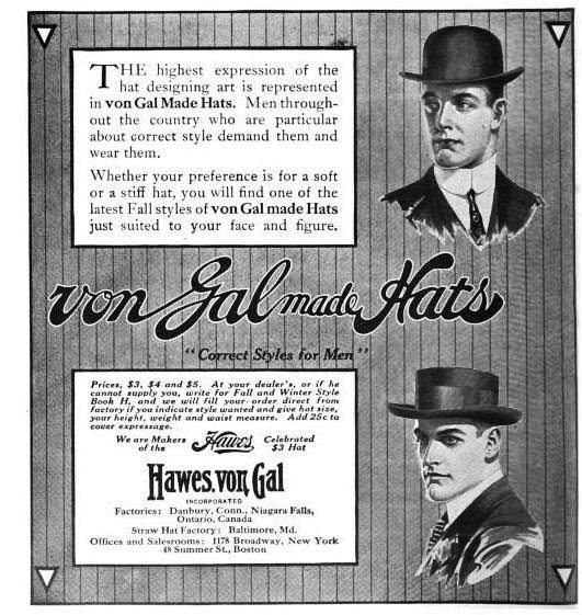 haws von gal hats ad 1913.jpeg