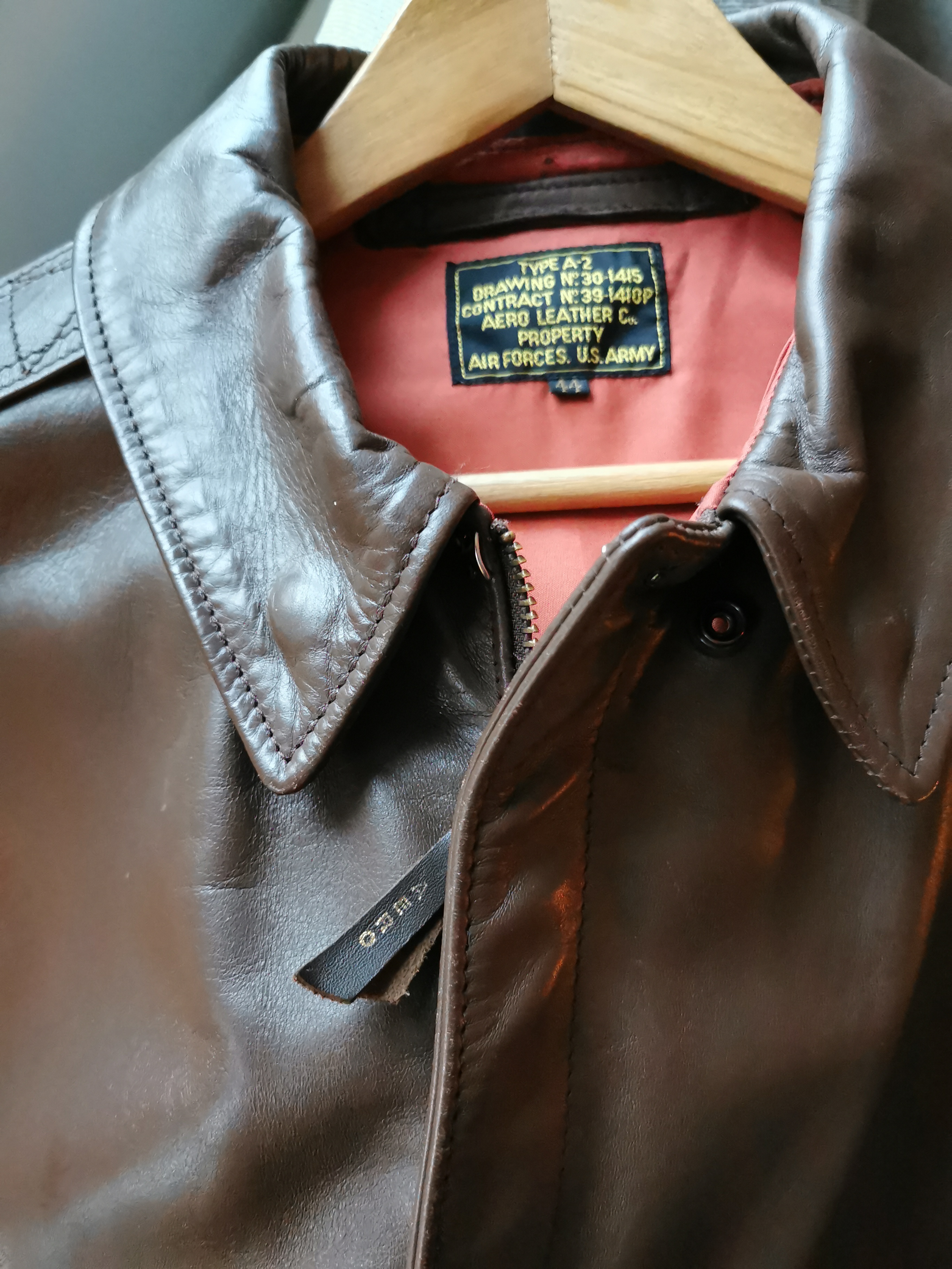 Aero leather flight jacket A-2 size 42 vintage | The Fedora Lounge