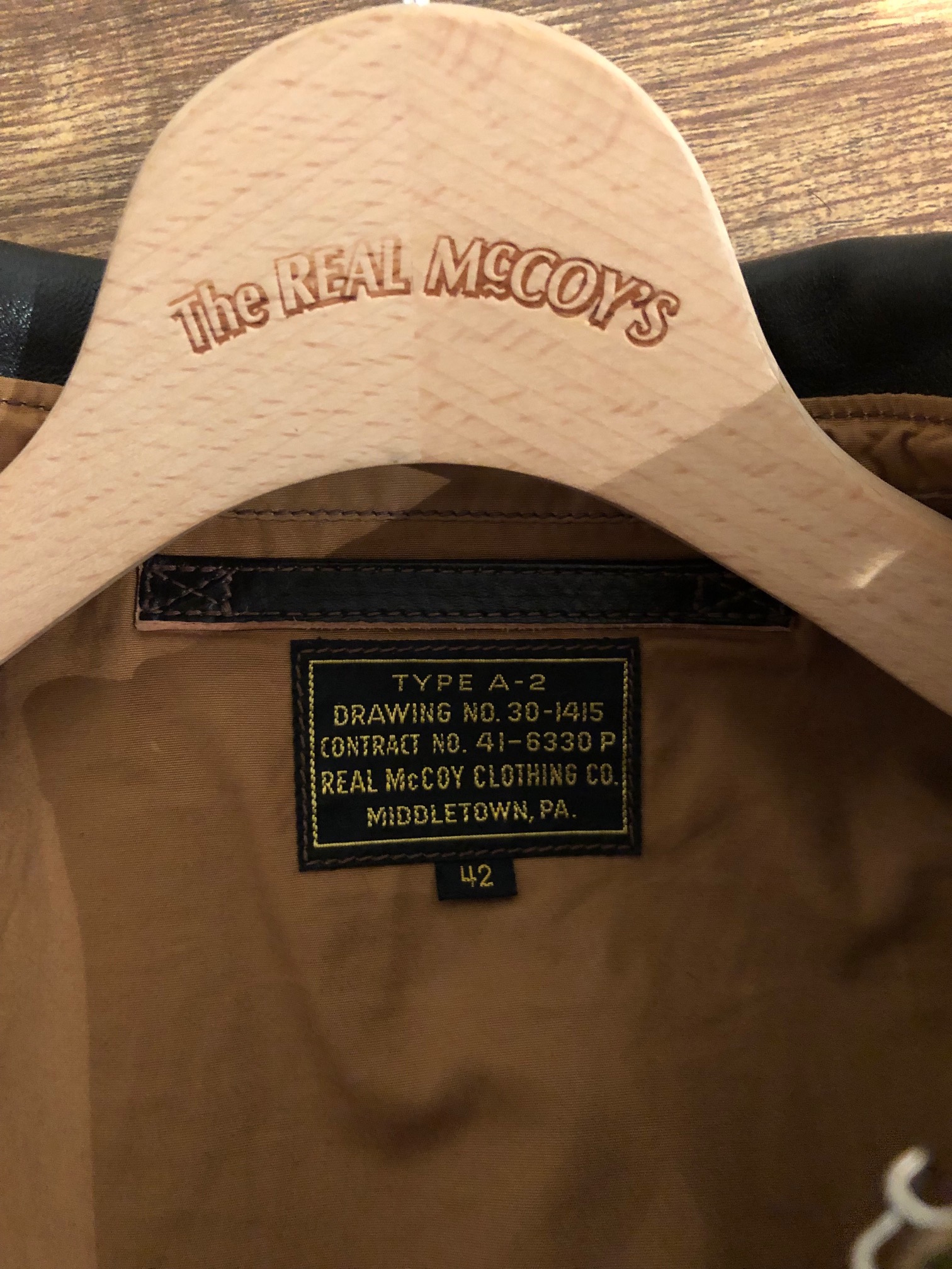 FS: The Real Mccoy's Type A-2 Real McCoy MFG CO Leather Jacket Size 42 ...
