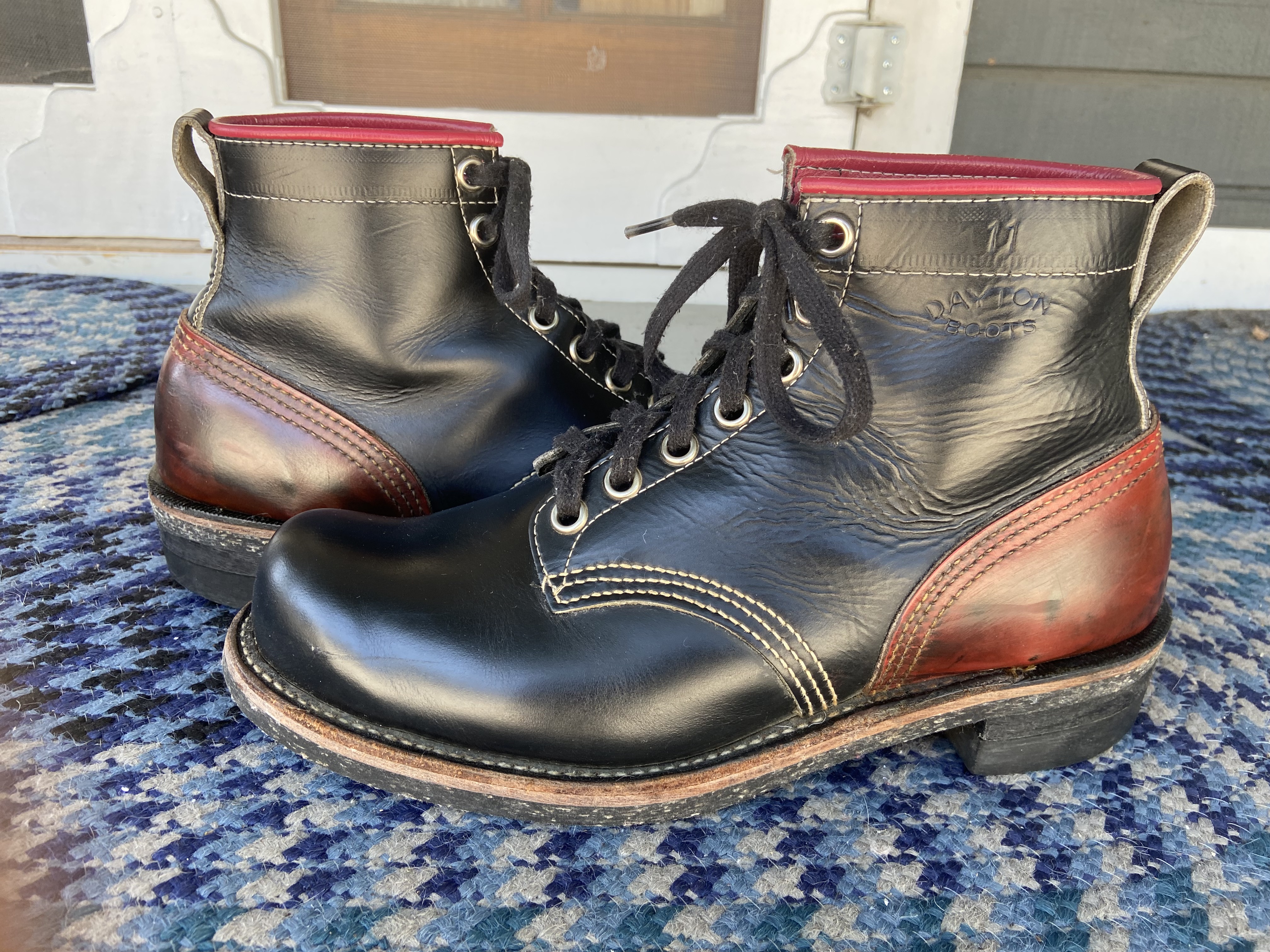 FS CUSTOM HANDMADE DAYTON DRIVER BOOTS 10.5 11D EXC COND The
