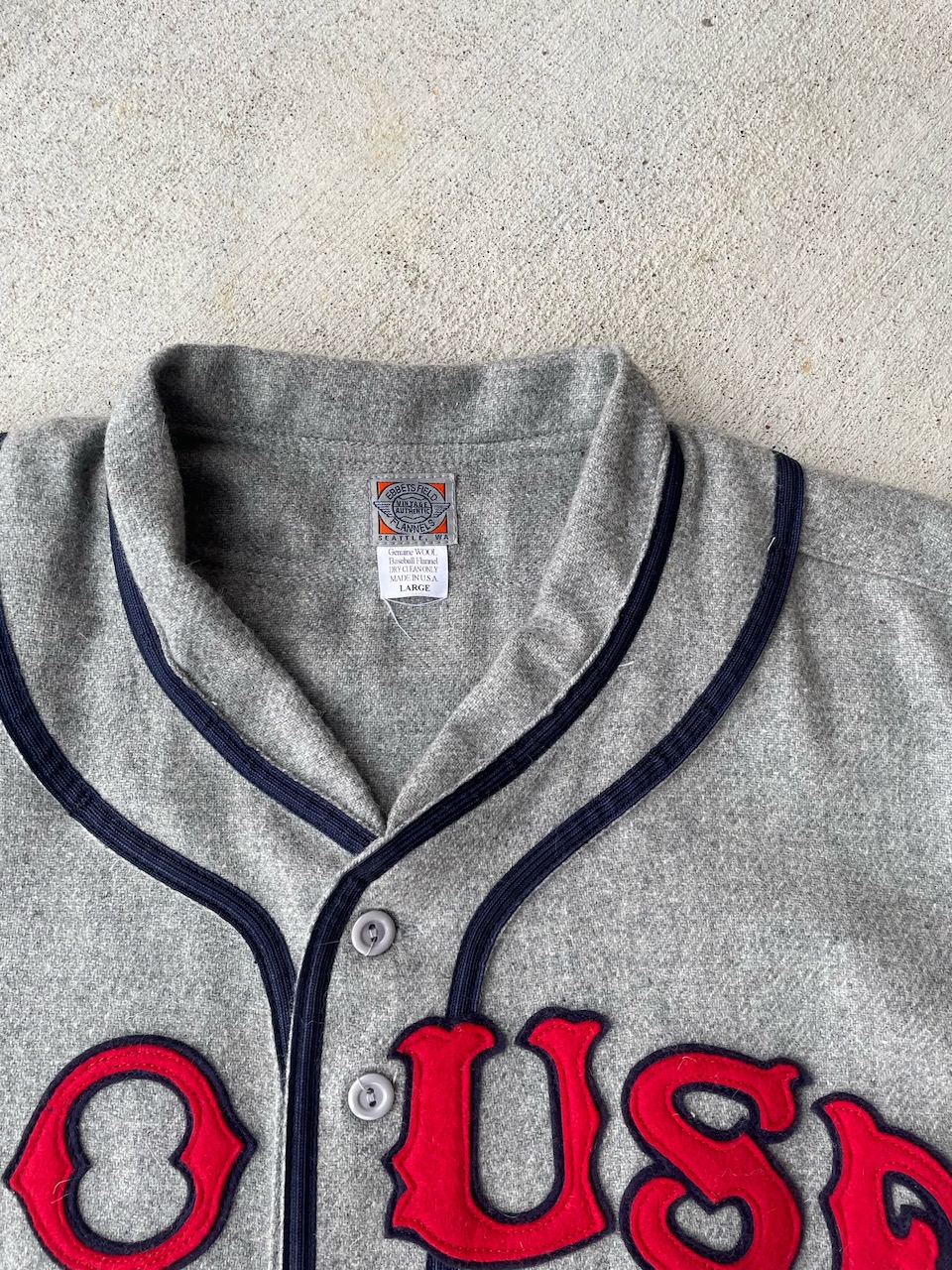 Vintage￼ Washington State Cougars Ebbets Field Flannels Wool Baseball Jersey  XL