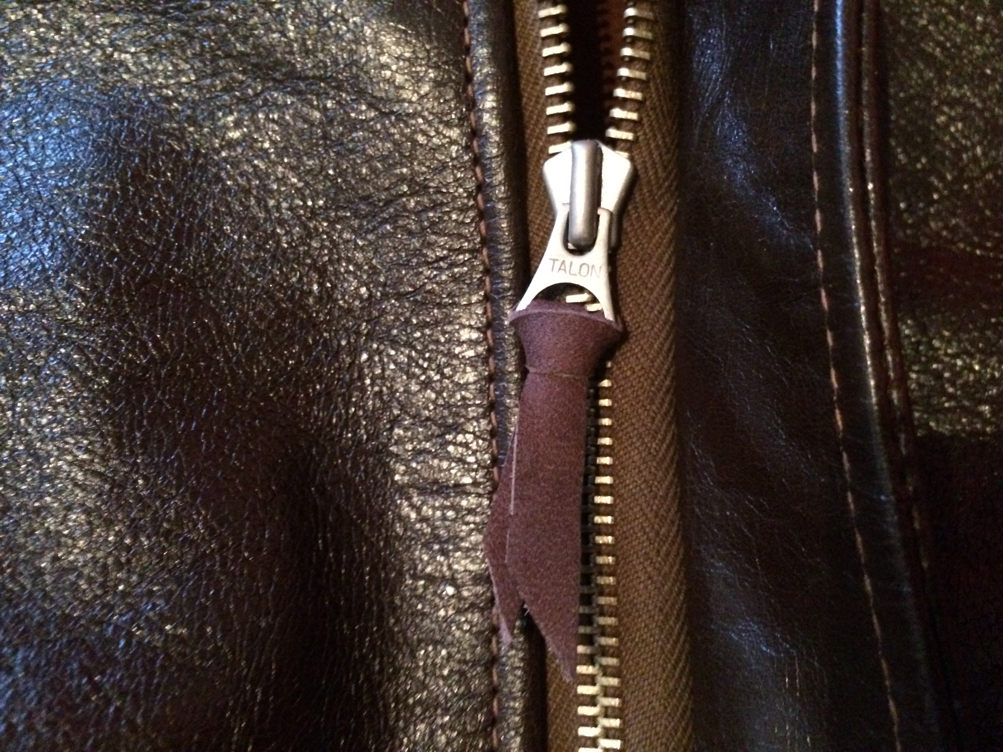 Zipper pullers on A-2 jackets