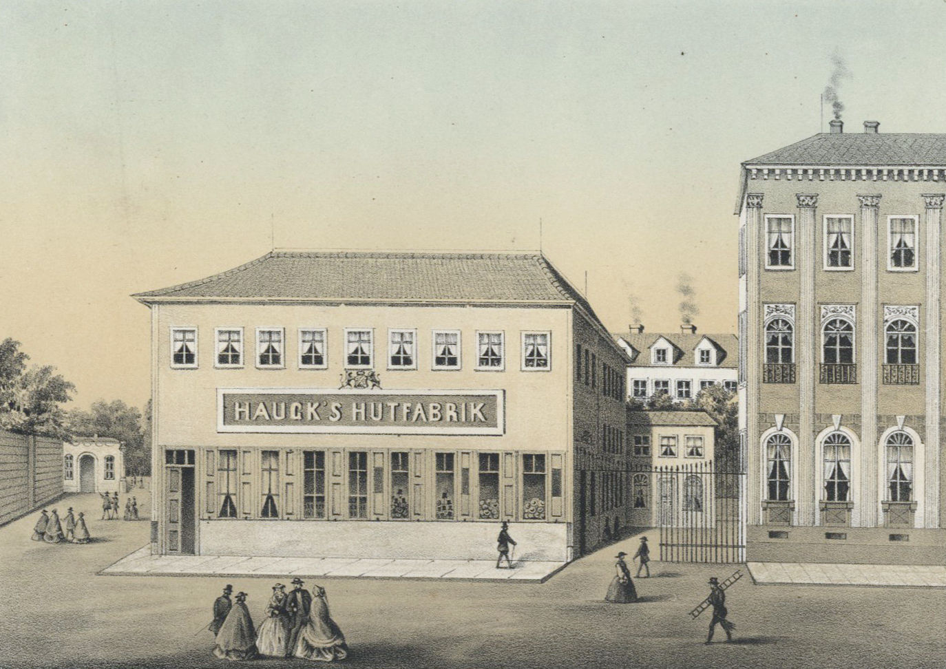 LEIPZIG-Haucks-Hutfabrik-kolorierte-Lithographie-1857.jpg