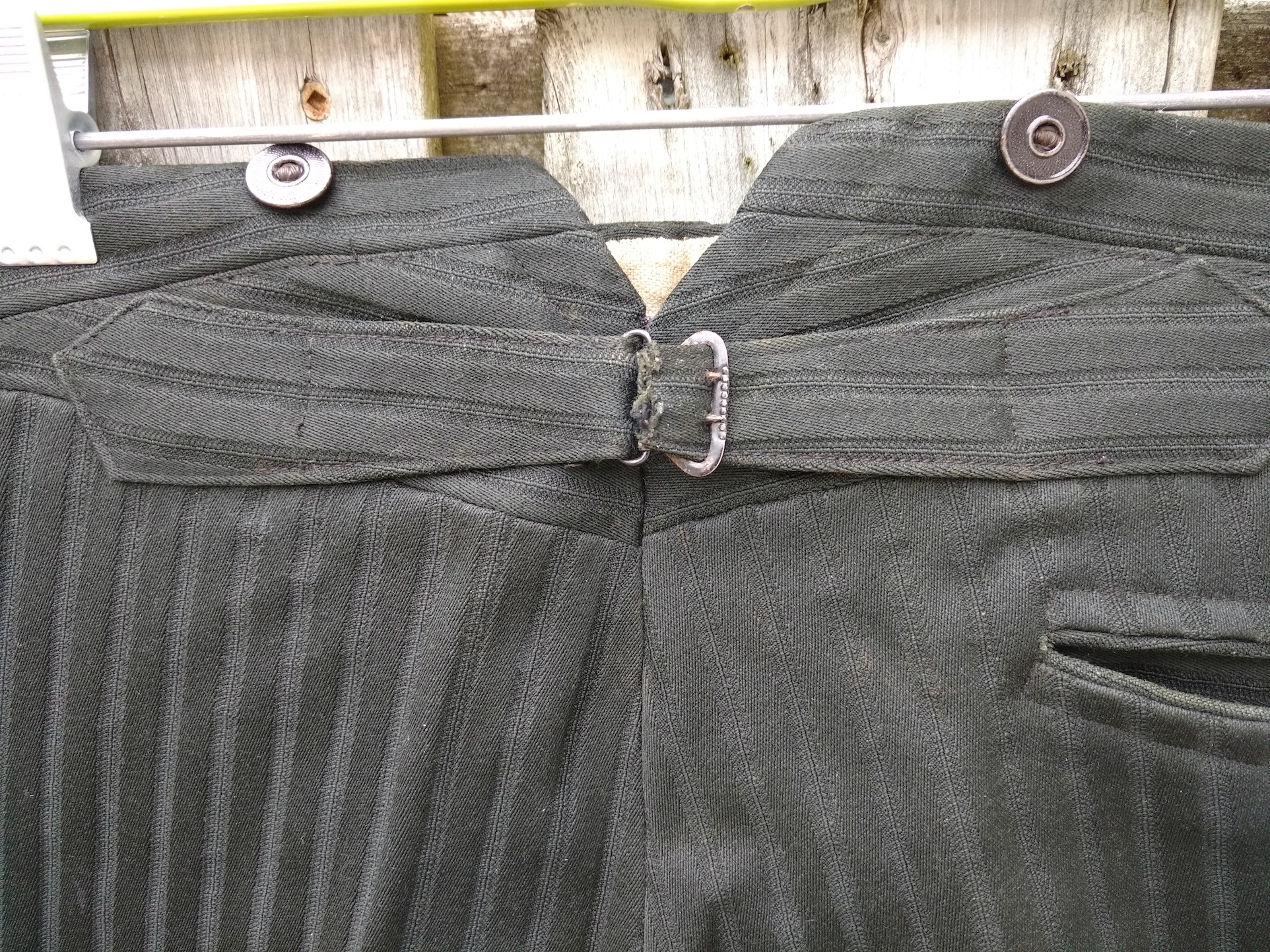 mens vintage  pants  trousers  dark green _ textured fabric - 3.jpg